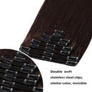 Double Weft 100% Remy Human Hair Clip in Extensions Highlight Highlighted
