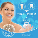 MySmile Teeth Whitening Kit with LED Light, 10 Min Non-Sensitive Fast Teeth Whitener with 3 Carbamide Peroxide Teeth Whitening Gel, Helps to Remove Stains from Coffee, Smoking, Wines, Soda, Food mysmile