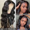 Lace Front Human Hair Wigs for Women Pre Plucked Hairline 220% Denisty Brazilian Body Wave Lace Front Wigs with Baby Hair Natural Color … … (24inch, 220% Denisty) Wingirl Store