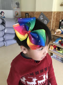 Boutique Large Big Grosgrain Ribbon Glitter Rhinestones Rainbow Bow Alligator Hair Clips for Girls,Teens CELLOT