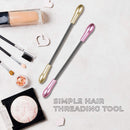 Lindo Twist-N-Roll Tweezer - Spring Facial Hair Removal Tool, Natural Threading, Stainless Steel, Remove Unwanted Hair on Upper Lip, Chin, Cheek, and Neck, Travel Pouch Included (Pink) Lindo