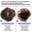 Bella Hair Instant Messy Bun Extension, Real Human Hair Scrunchies for Women Wavy Curly Up-Do Chignon Hairpiece (