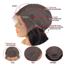 ANNELBEL Hair 13x4 Lace Front Human Hair Wigs Body Wave Wigs Brazilian Virgin Human Hair 150% Density Lace Wigs Pre Plucked with Baby Hair for Black Woman Natural Color (26 Inch, Lace Wigs) ANNELBEL