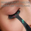 False Eyelash Applicator: Eyelash Extensions Tweezers for Easy Lash Application and Removal – Adjust and Repair Your Lashes in an Instant – Stainless Steel (Floral Black) Rapid Vitality
