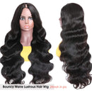 UNice Hair 10A Body Wave U Part Wig Human Hair for Women Brazilian Remy Human Hair Glueless Full Head Clip in Half Wig U Shape Wig 150% Density Natural Color (16inch) UNICE Store