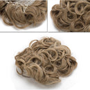 Messy Bun Hair Piece with Combs Clip in Bun Scrunchie Juva Bun Dish Fluffy Wavy Hair Updo Easy Stretch Big Chignon Short Ponytail Hairpiece for Women sandy Brown & Bleach Blonde Benehair