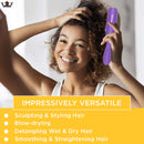 Denman Original Styler, 7 Row for Detangling, Blow-drying, Styling & Smoothing the Hair, African Violet D3 Denman