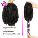 Spring Twist Crochet Braids Hair 6 Packs 8inch Ombre Colors Synthetic Braiding Bomb Twist Low Temperature Kanekalon Fiber Fluffy Hair Extensions (