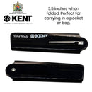 Kent 20T Black Graphite Handmade Folding Pocket Comb for Men, Fine Tooth Hair Comb Straightener for Everyday Grooming Styling Hair, Beard or Mustache, Use Dry or with Balms, Saw Cut, Made in England KENT Store