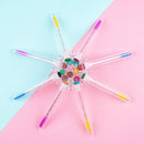 i-Laesh 50 Pcs Lash Brush Eyelash Brushes for Eyelash Extensions Spoolies Cleaning Mascara Wands Tube Diamond Disposable Makeup Tool Applicator Set Sanitary Extension Supplies (Assorted Color) i-laesh
