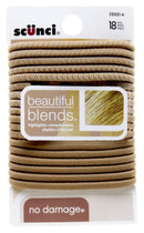 Scunci Beautiful Blends Hair Ties, 18 Count (Pack of 1) Scunci