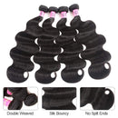 UNice Hair HD Lace Closure 5x5 Invisible Knots Lace Closure with 3 Bundles, Brazilian Body Wave 100% Human Hair with Transparent Lace Closure Natural Color (20 20 20+18inch) UNICE Store
