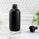 Cornucopia 4oz Black Glass Dropper Bottles (6-Pack), Refillable Glass Eye Dropper Containers for Essential Oils, Cosmetics, and Cooking, Powder Coated Glass Cornucopia Brands