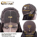 QTHAIR 14A Grade Brazilian Virgin Straight Human Hair Lace Frontal Wigs 4x4 Lace Closure Wigs(20") QTHAIR Store