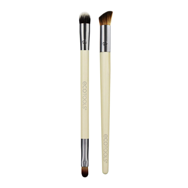 EcoTools Ultimate Concealer Makeup Brush Set, Cover & Blend Imperfections, 3 Brush Heads EcoTools