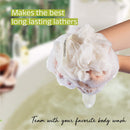 MainBasics Seaweed-Infused Bath Shower Loofah Sponge Pouf Body Scrubber Exfoliator (Set of 3) MainBasics