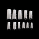 Vivace 2PACK Natural/Clear Half Moon 510 Acrylic False Fake Nail Tips (Total 1020Tips) 11Sizes With Clear Acrylic Case For Nail Salon Nail Shop (Half Noon) Vivace