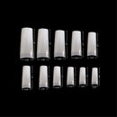 Vivace Natural Half Moon 550 Acrylic Fake False Nail Tips 11 Sizes For Nail Salon Nail Shop (Natural Half Moon) Vivace