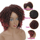 6" Short Dreadlock Wigs Braided Wigs for Black Women Kinky Twist Braiding Hair Faux Locs Crochet Hair Costume Cosplay Wigs Low Temperature Synthetic Fiber 200g (Red) N/P