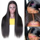 Beauty Forever T-Part Lace Front Wig Brazilian Virgin Human Hair Wig，Hand Tied Pre-plucked Straight T-Shape Lace Part Wig 150% Density Natural Color Middle Part Beauty Forever Store
