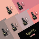 ASKITO Gel Nail Polish Set Nude Light Pink Brown Gel Polish Kit Soak Off UV LED Gel Polish Set Nail Art Gel Manicure Kit, 0.24 Fl Oz ASKITO Store