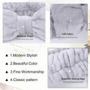 Spa Headband – 2 Pack Bow Hair Band Women Facial Makeup Head Band Soft Coral Fleece Head Wraps For Shower Washing Face LADES
