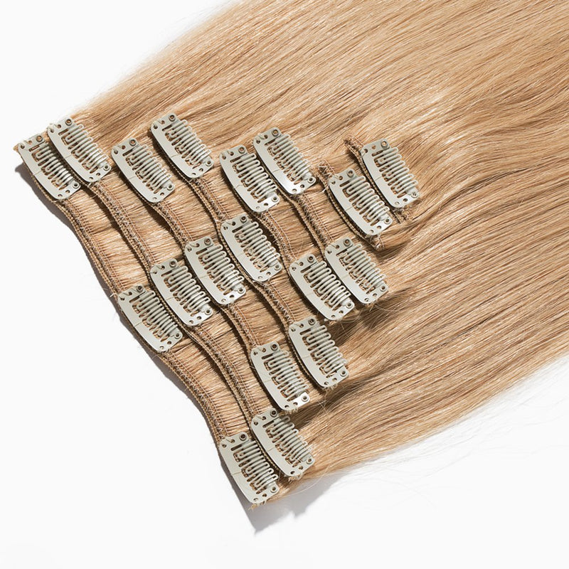 Clip in 100% Remy Human Hair Extensions 8"-24" Full Head 8pcs 18clips Long Soft Silky Straight for Women Fashion Beauty 20"/20 inch 105g