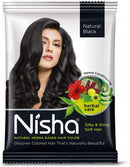 Nisha Natural Henna Based Hair Color (Natural Black) 10GM Pack of 10 Nisha