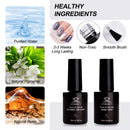 Makartt No Wipe Base and Top Coat Long Lasting Clear Gel Nail Polish High Gloss Shine Finish Gel Top Base Coat Gel Polish Soak Off Nail Gel Protective Nail Bonder Base Top Gel LED Lamp Needed 2pcs10ml Makartt