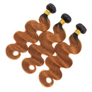 Feelgrace Soft Human Hair 3 Bundles Ombre 1B/30 Color 10A Brazilian Virgin Body Wave Hair Extension Bundles 100% Unprocessed Brazilian Hair (16 18 20) Feelgrace
