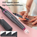 MelodySusie Electric Nail Drill, Portable Electric Nail Drill Machine for Acrylic Gel Nails, Professional Efile E File Manicure Pedicure Polishing Shape Tools for Home Salon Use, Grey MelodySusie