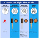 High-Density Boars Roller Brush Wood Large Barrel (1.4" Core, 2.8" with Bristles) for Blow-drying, Straightening, Volumizing Thin or Fine Long Hair Care me