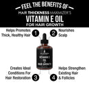 Vitamin E Oil For Hair Growth. Vegan, Unscented, Liquid Hair Grade Serum For Women and Men. No Alcohol. Great for Hair Thickening, Hair Regrowth, Scalp, and Skin. Stop Hair Loss and Hair Thinning 2oz Hair Thickness Maximizer