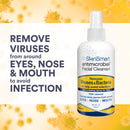 SkinSmart Antimicrobial Facial Cleanser Spray to Remove Viruses and Bacteria Around Eyes, Nose and Mouth, Fight Maskne, 8 oz Spray Non-Irritating Hypochlorous Spray SkinSmart Antimicrobial