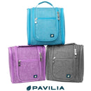 PAVILIA Hanging Travel Toiletry Bag Women Men | Cosmetic, Makeup Organizer Kit for Toiletries Accessories, Bathroom Hygiene, Water Resistant(Purple) PAVILIA