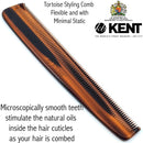 Kent F3T Handmade Dressing Table Comb for Men and Women, All Fine Tooth Hair Comb Straightener for Everyday Grooming Styling Hair, Beard and Mustache, Saw Cut and Hand Polished, Made in England KENT