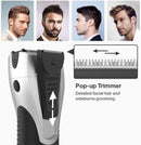 Electric Razor for Men, YASUN Men's Foil Shaver, Wet/Dry IPX7 Waterproof Electric Shavers for Men with Pop-up Beard Trimmer, Cordless Rechargeable Mens Razor - YS5800 Silver & Black YASUN