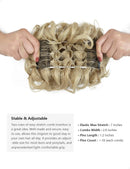 ROSEBUD Chignon Hairpiece Curly Bun Extensions Scrunchie Updo Hair Pieces Synthetic Combs in Messy Bun Hair Piece for Women Rose bud