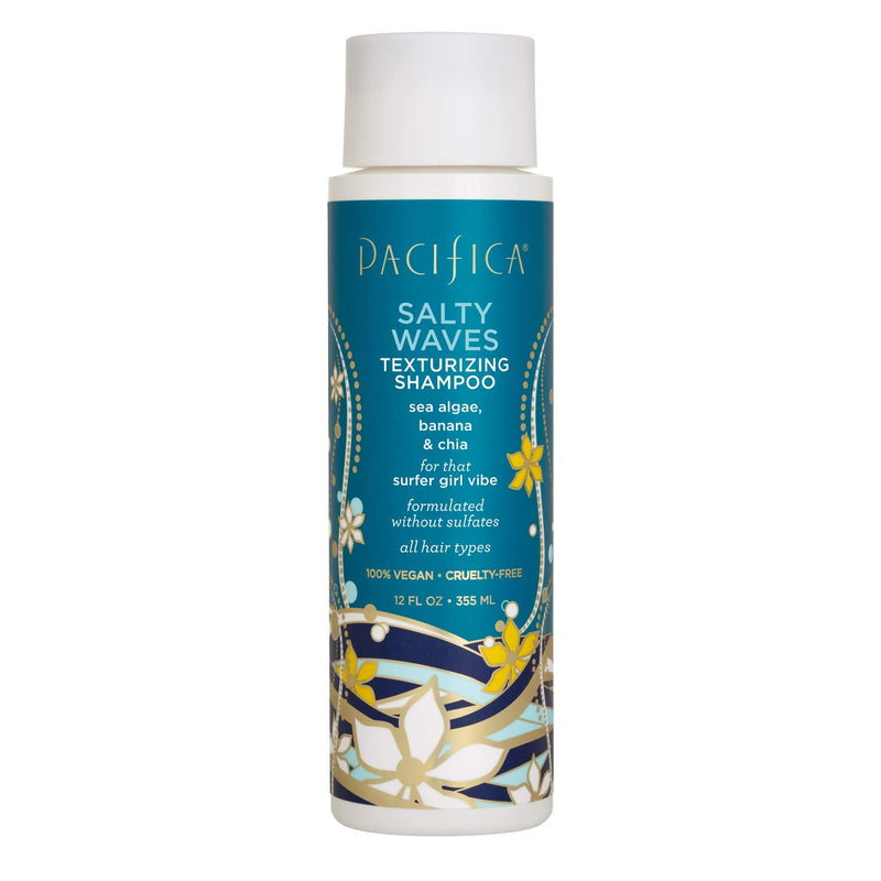 Pacifica Beauty Salty Waves Hydrating and Texturizing Shampoo, Revives Dry, Damaged Hair, Vegan and Cruelty Free, 12 Fl Oz PACIFICA