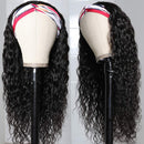 UNice Hair Headband Scarf Human Hair Wig Water Wave Human Hair Glueless Wig No plucking wigs for women Brazilian Virgin Hair Non Lace Front Wig 150% Density 26inch UNICE Store