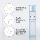 AHC Toner for Face Aqualauronic Hydrating Skin for Dehydrated Skin Triple Hyaluronic Acid Korean Skincare 5.07 oz AHC