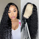 4x4 Lace Closure Wigs Brazilian Water Wave Human Hair Wigs with Baby Hair 180% Density Black Wigs for Women Natural Color(22 Inch, Water wave wig) Foreverlove
