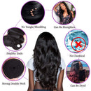 Brazilian Body Wave Bundles 8A Unprocessed Brazilian Virgin Human Hair Weave Weft Bundles Natural Black Color 100g/bundle （16 inch ） SnowHair