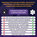 NAD+ Resveratrol Complex Gummies, 500mg of TMG, (45 Servings), Quercetin, Curcumin, Berberine & Antioxidants | Advanced Plant-Based Formula for Daily Cellular Balance & Longevity Nutrition Infinity Warehouse