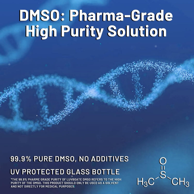DMSO 99.9% Pharma Grade, Pure Liquid Dimethyl Sulfoxide 16 fl.oz in Glass Bottle with Dropper, Non-Diluted, Low Odor Infinity Warehouse
