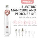 Professional Manicure Pedicure Kit, Electric Nail File Set, Cordless Electric Nail Drill Machine, 5 Speeds Hand Foot Care Tool for Nail Grind Trim Polish POLAMD