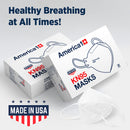 America1 KN95 Face Masks | Made in USA | Breathable Face Masks with 4-Layer Protection | Face Masks for Men and Women | Disposable Face Masks for Work, Home, and Outdoor | 20 Count White Face Masks America1