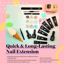 Beetles Poly Nail Extension Gel Kit, Kawaii 6 Colors Builder Extension Gel with Slip Solution Kawaii Charms, Pastel Pink Milky White Blue Purple All In One Poly Nail Enhancement Manicure Kit Easy DIY beetles Gel Polish