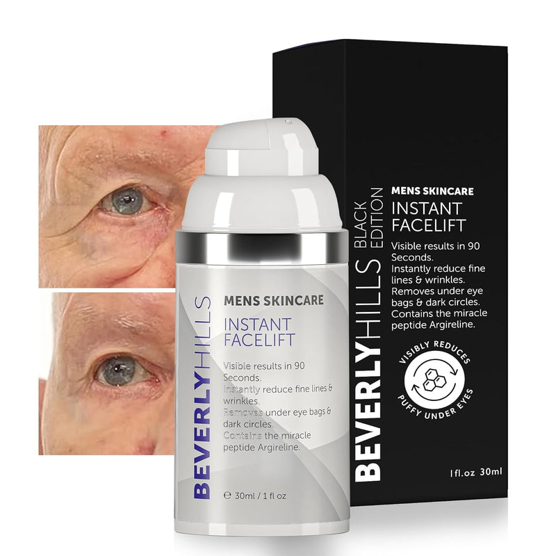 Beverly Hills Mens Instant Facelift and Eye Serum Treatment for Dark Circles, Puffy Eyes, and Wrinkles Infinity Warehouse