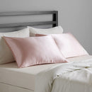 Amazon Basics Satin Pillowcases for Hair and Skin, Envelope Closure - Blush, Queen, Pack of 2 Amazon Basics Store